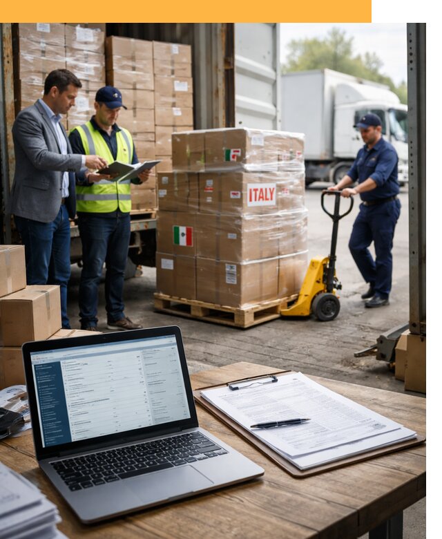 Доставка грузов из Италии: морские и авиаперевозки от 18745