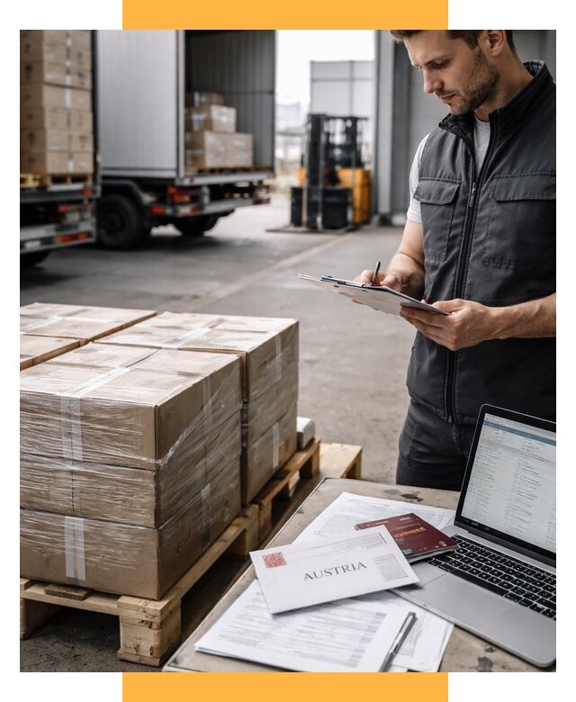 Доставка в Австрию от 67691 р. Логистика и экспорт СетСервис-Кшр