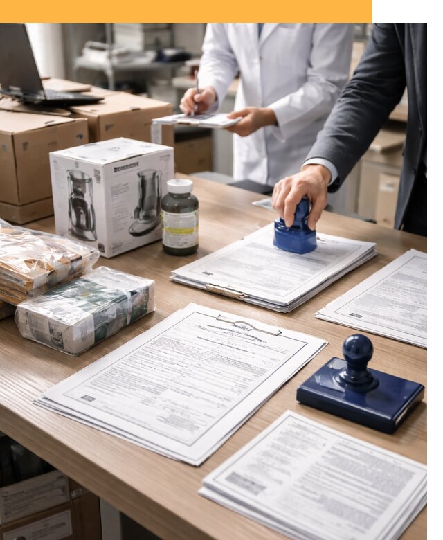 Сертификация импортных товаров от 12497 с таможенным сопровождением